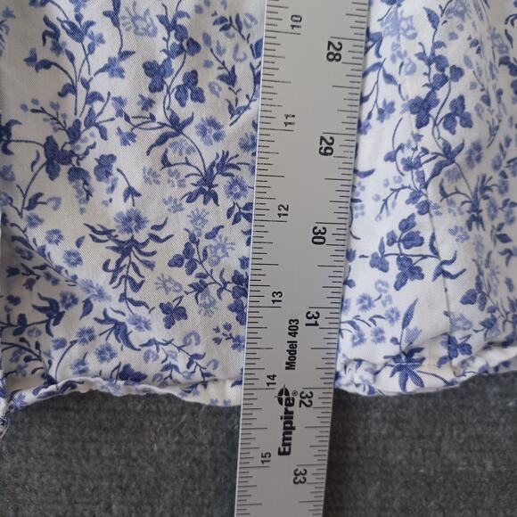 Reformation Margeaux Dress Women 4 Blue Floral Johanna Mini Button Front Cottage - Picture 6 of 13